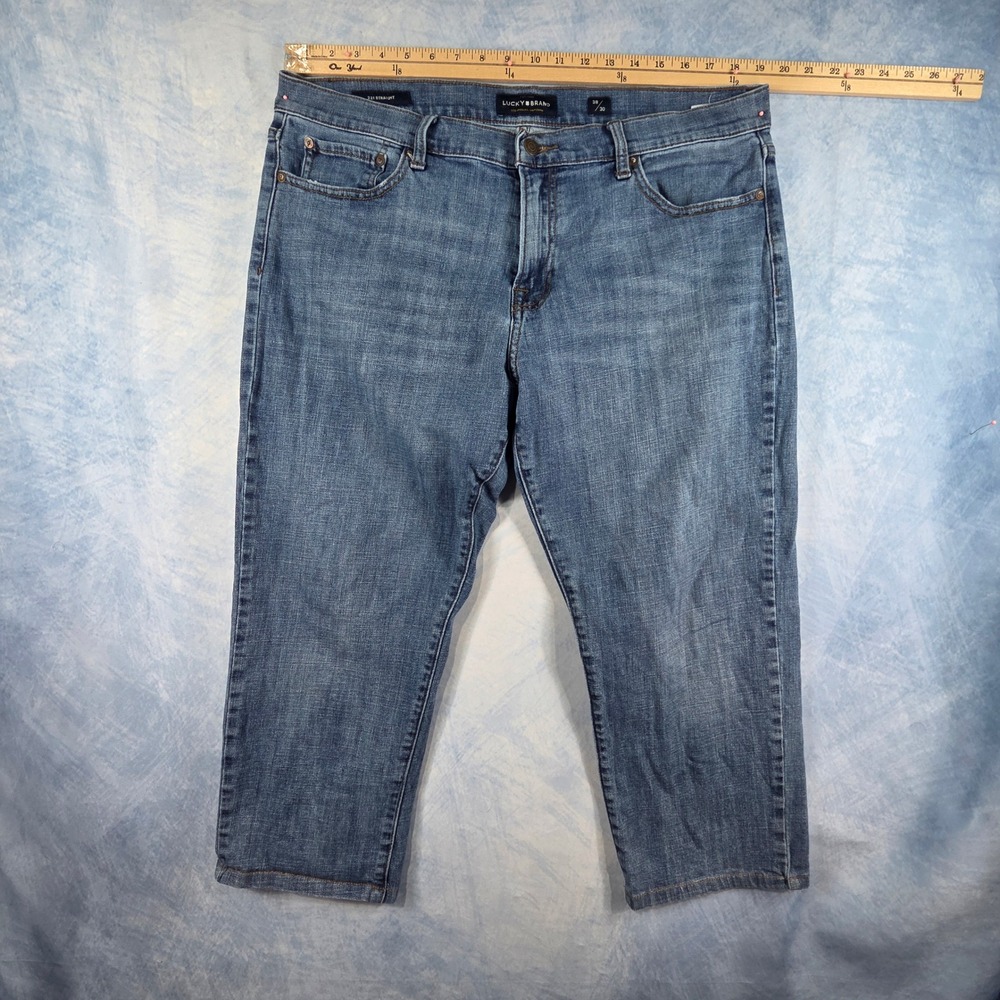 Lucky Brand 221 Straight Leg Jeans Mens 38x30 Blue‎ Medium Wash Denim Pants